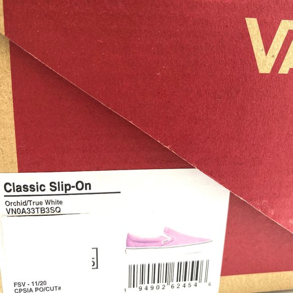 🌹Sale🌹 Vans Classic Shoes Women's Size Slip-On Orchid Pink Canvas VN0A33TB3SQ - Picture 10 of 11